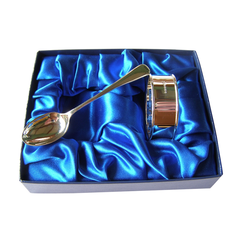 hallmarked sterling silver napkin ring & 