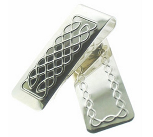 hallmarked silver celtic style money clip 