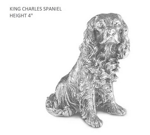 hallmarked silver king charles spaniel