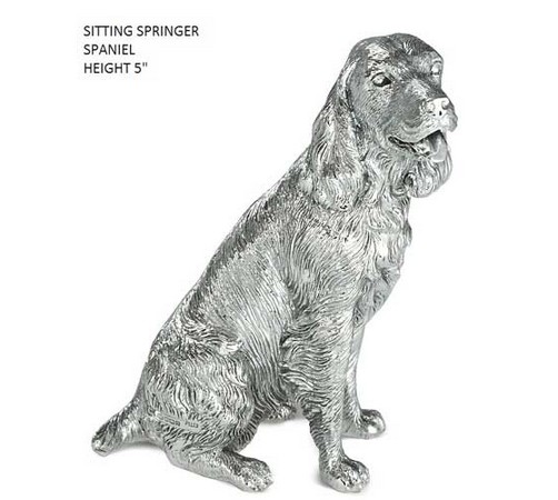 hallmarked sterling silver springer spaniel model