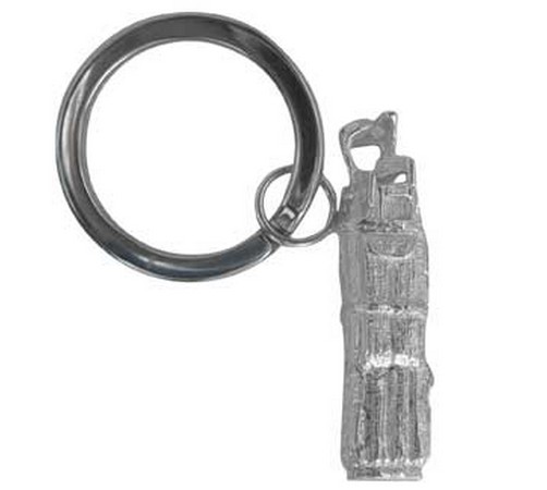 silver golf key ring