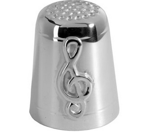 hallmarked silver treble clef thimble