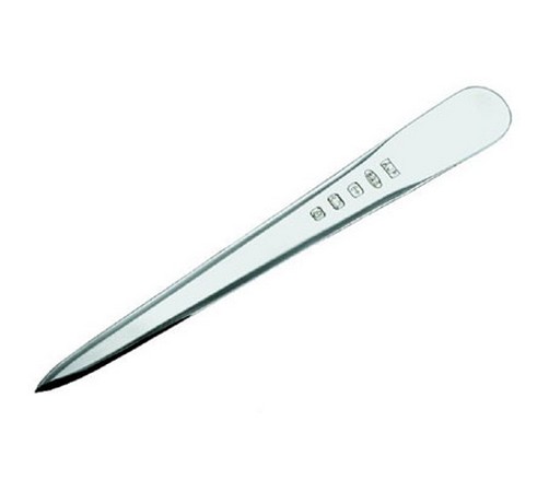 silver paper knife with a feature hallmark 125mm