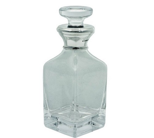 Silver and Glass Miniature Liqueur Decanter