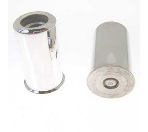 a pair of silver plated 12 bore snap caps