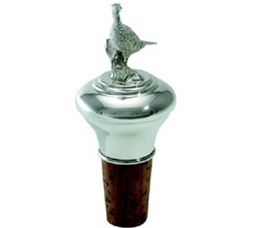 hallmarked silver pheasant cork stopper