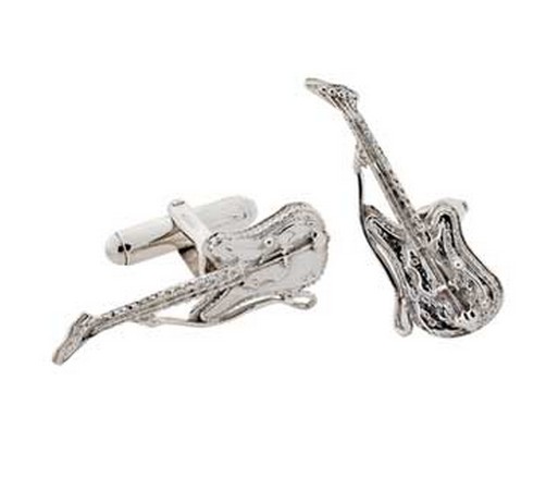 hallmarked silver stratocaster guitar cufflinks