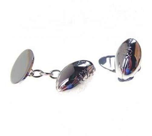 hallmarked silver rugby ball cufflinks