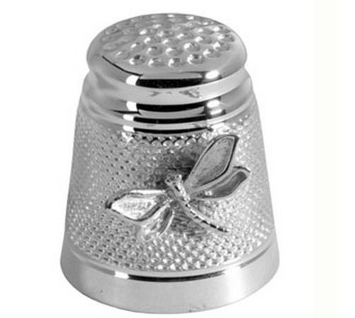 silver dragon fly thimble hallmarked