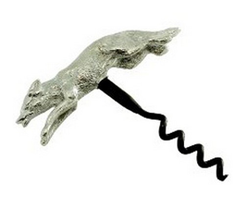 hallmarked silver fox corkscrew