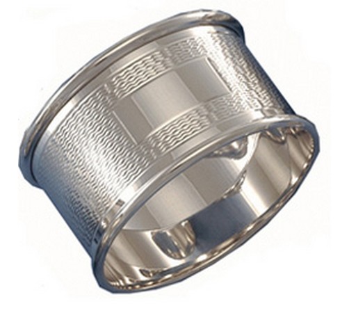 hallmarked silver engine turned napkin ring