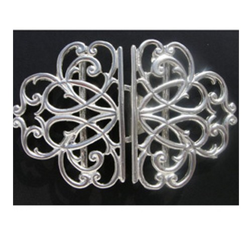 solid silver nurses buckle hallmarked