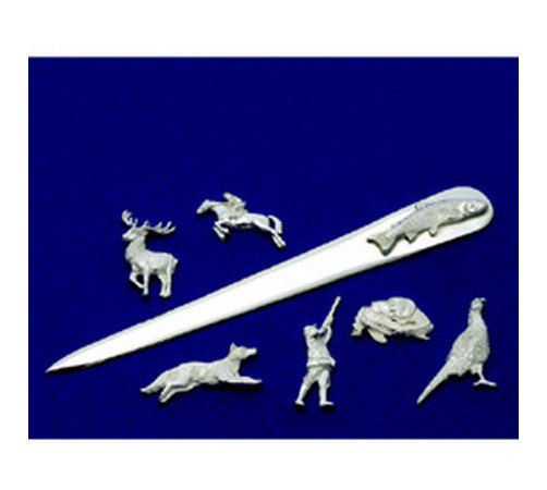 hunting themed sterling silver desk knife