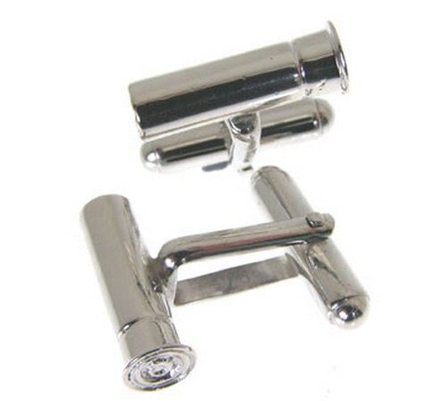 sterling silver shotgun cartridge cufflinks