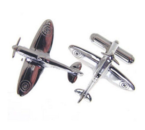 hallmarked silver spitfire cufflinks