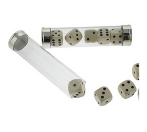 hallmarked silver dice tube
