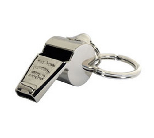 silver keyring with acme thunderer whistle 