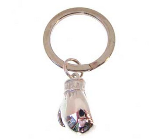 solid silver boxing glove key ring fully hallmarked