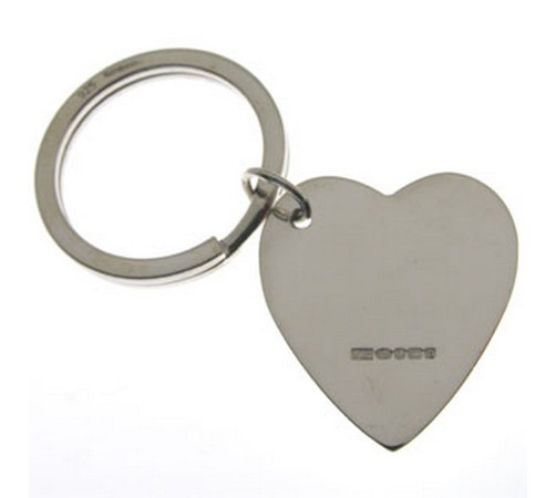 hallmarked silver heart shaped keyring