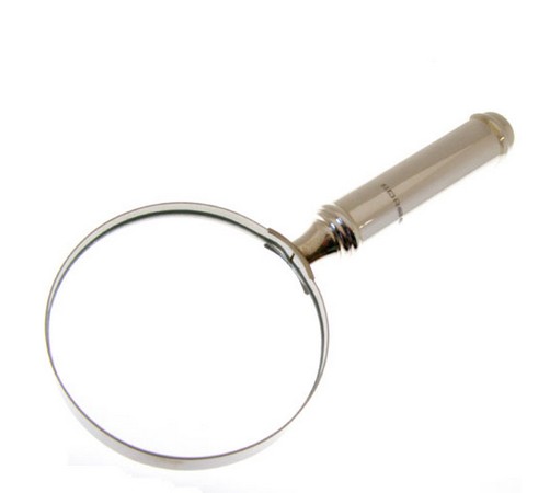 hallmarked silver magnifying glass