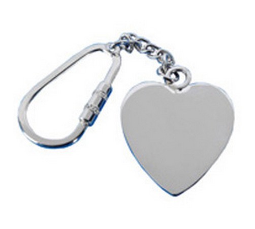 heart shaped hallmarked silver keyring 