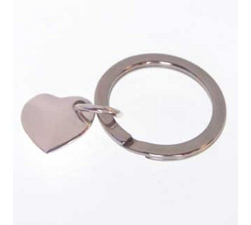 silver heart shaped key ring 