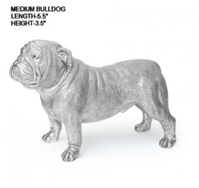 Hallmarked Sterling Silver British Bulldog Figurine
