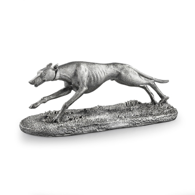 hallmarked sterling silver greyhound dog statuette