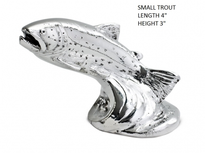 hallmarked sterling 925 silver figurine of a trout
