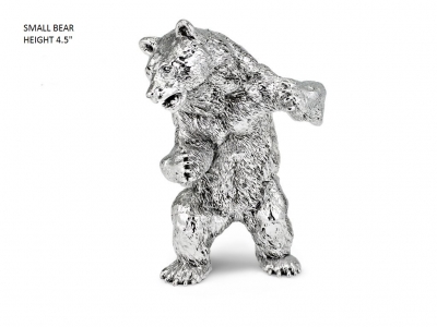 hallmarked sterling silver bear statuette