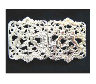 Sterling Hallmarked Silver Cherub pattern Nurses Buckle