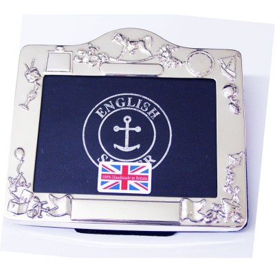 Hallmarked Silver Toy Theme Christening Photo Frame