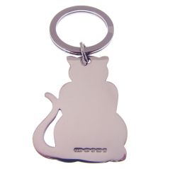 Silver Cat Key Ring