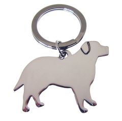 Silver Labrador Dog Key Ring