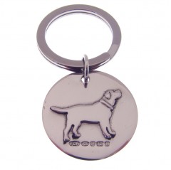 Silver Dog Key Ring