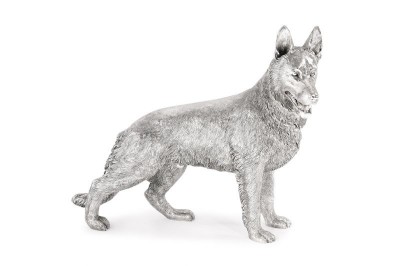 Hallmarked Sterling Silver German Shepherd Dog Figurine
