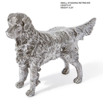 Hallmarked Sterling Silver Golden Retriever Figurine