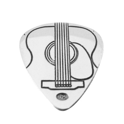 Sterling Hallmarked Silver Acoustic Guitar Plectrum