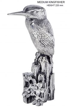 Hallmarked Silver Kingfisher Figurine Large size