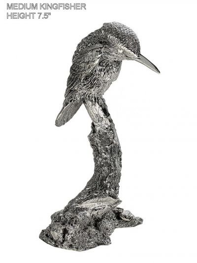 Hallmarked Sterling Silver Kingfisher Figurine Medium size