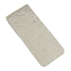Silver Money Clip with Hammered Finish