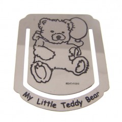 Silver Teddy Bear Bookmark 
