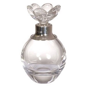 hallmarked silver and glass perfume bottle