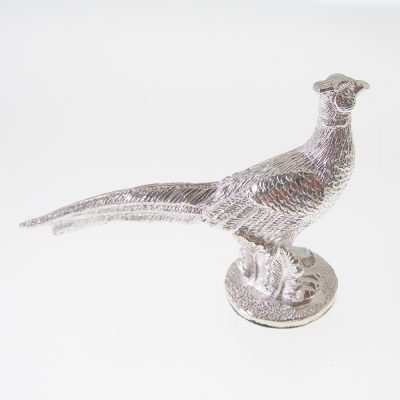 hallmarked solid sterling silver pheasant figurine