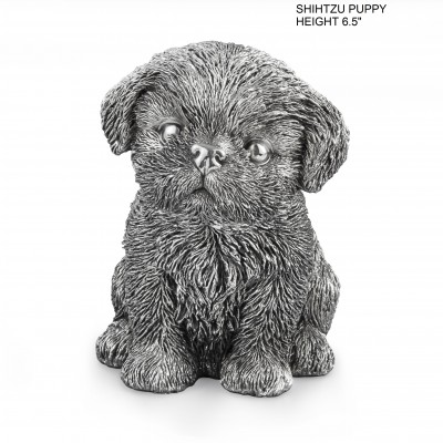 Hallmarked Sterling Silver Shih Tzu Dog Figur