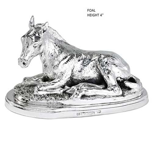 hallmarked silver model of a baby foal