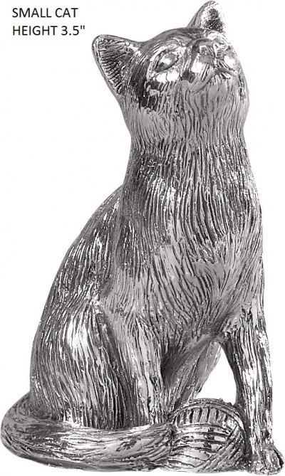 sterling hallmarked silver pussy cat figurine