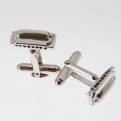 Hallmarked Sterling Silver Harmonica Themed Cuff Links