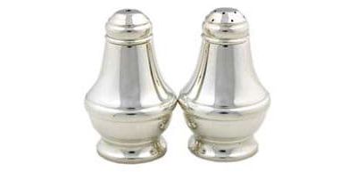 A traditional Hallmarked Sterling Silver 2 piece Salt and Pepper shaker set supplied in a satin lined box This silver salt and pepper shaker set makes a wonderful gift