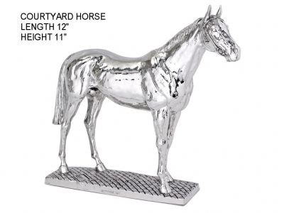 hallmarked sterling silver race horse statuette
